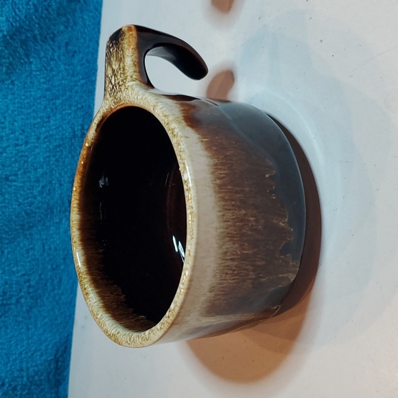 2 Pfaltzgraff Gourmet Brown Drip Glaze Coffee/Tea Mugs Open Handle 3.75" - Picture 4 of 7